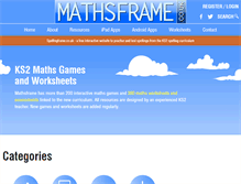 Tablet Screenshot of mathsframe.co.uk